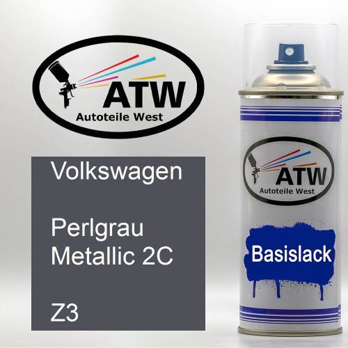 Volkswagen, Perlgrau Metallic 2C, Z3: 400ml Sprühdose, von ATW Autoteile West.